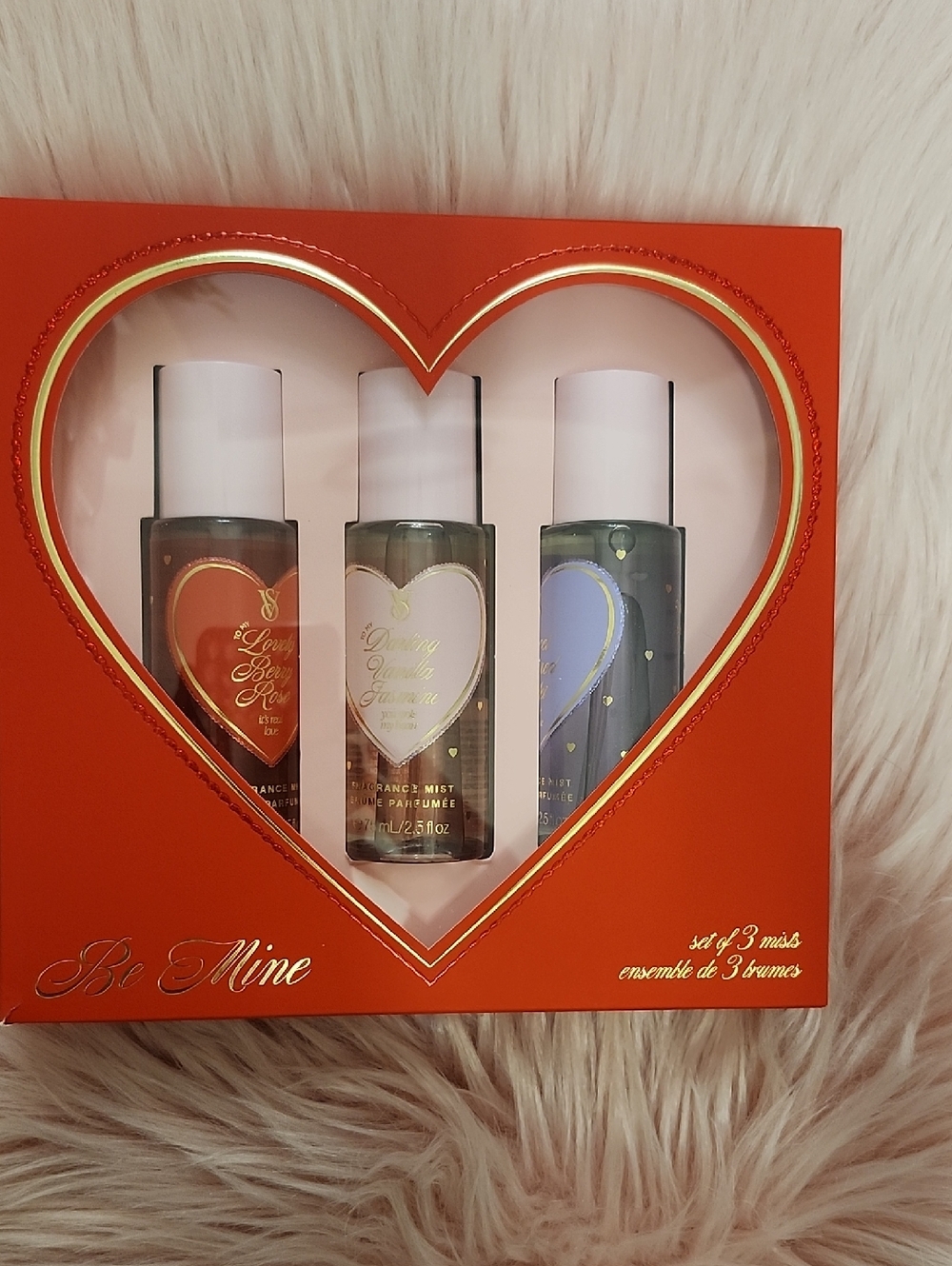 Brand New VICTORIA'S SECRET "BE MINE" GIFT SET-3CT